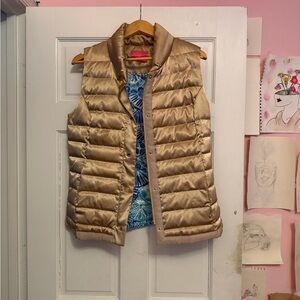 Lilly Pulitzer Gold Puffer Vest
